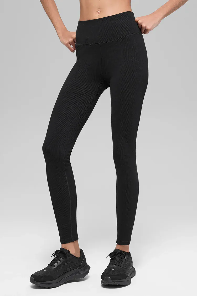 Legging High-waist Seamless Two Tone Rib