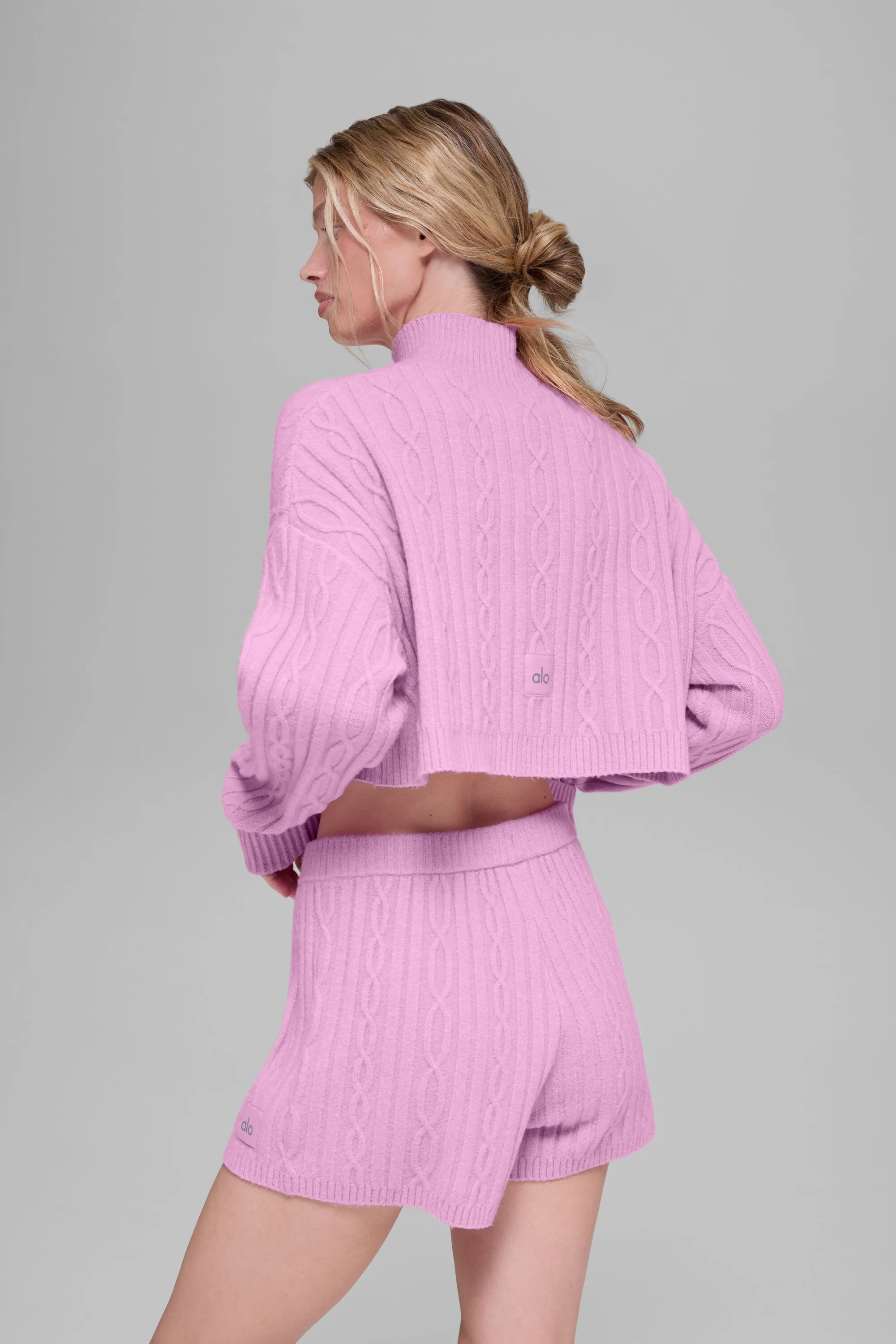 Suéter Cropped Cable Knit Winter