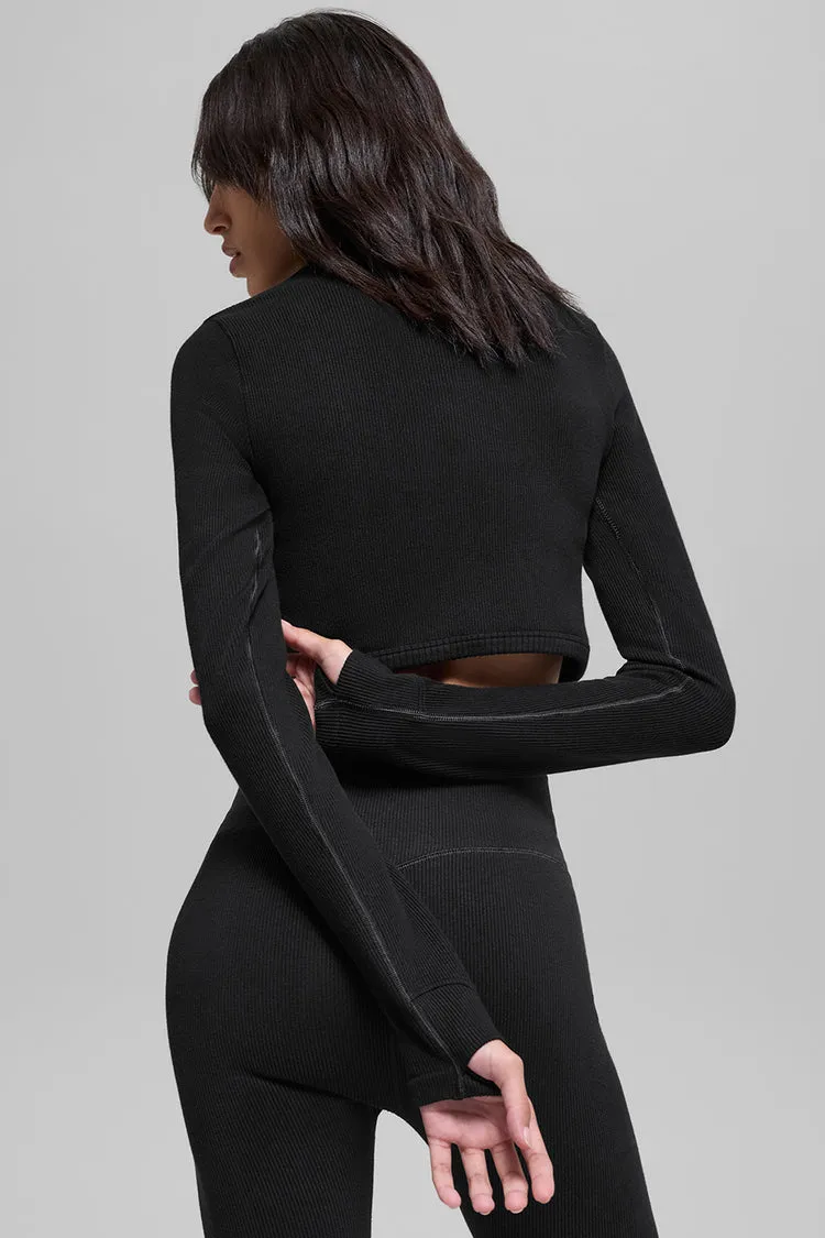 Jaqueta Seamless Two Tone Rib