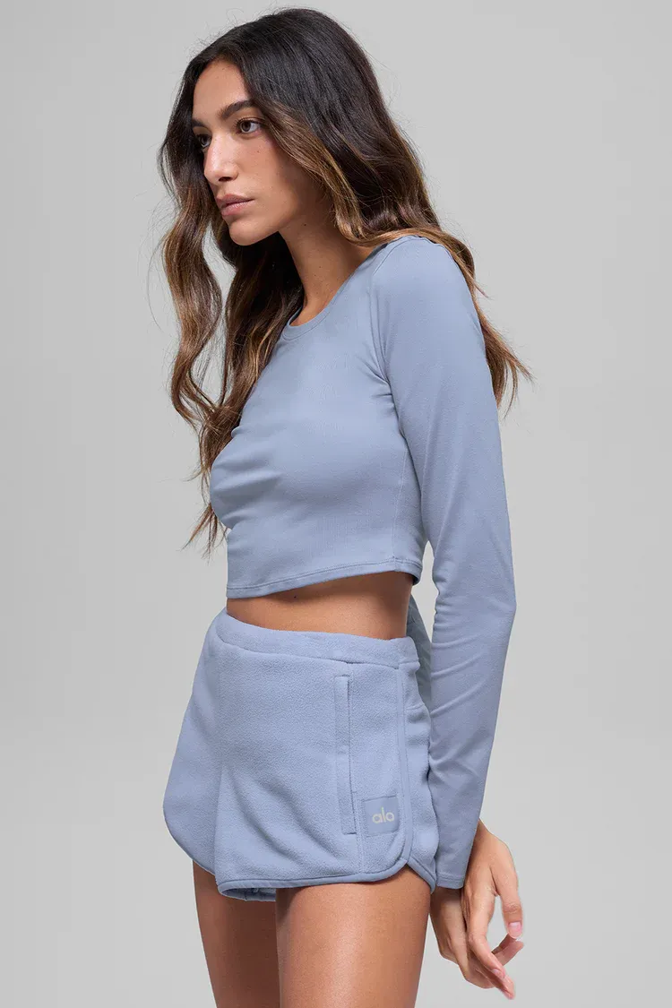 Blusa Alosoft Crop Finesse Manga Longa