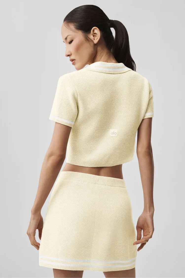 Blusa Polo Tennis Club Sweater Knit Cropped