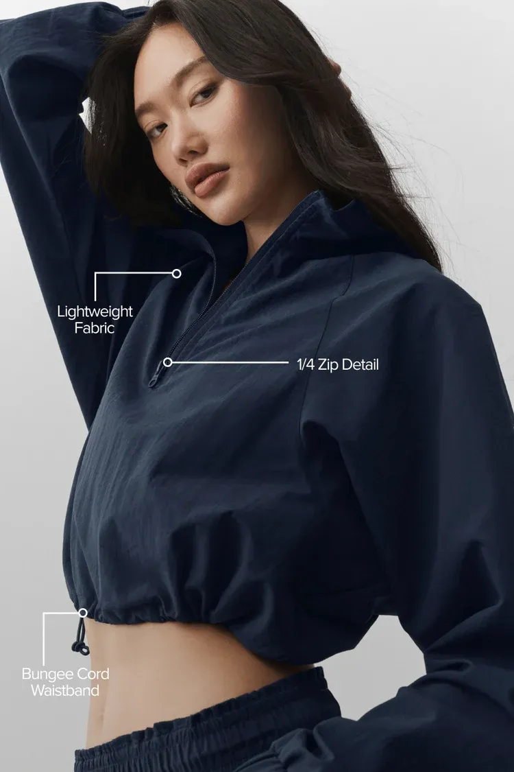 Casaco Cropped 1/4 Zip Alumni